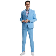 Load image into Gallery viewer, Men's Stacy Adams Hybrid-Fit 3pc Suit Set, Jacket Vest and Pants