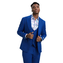 Load image into Gallery viewer, Men's Stacy Adams Hybrid-Fit 3pc Suit Set, Jacket Vest and Pants