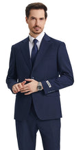 Load image into Gallery viewer, Stacy Adams Mens 3 Piece Suit Navy Blue with Vest SM282H-02