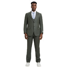 Load image into Gallery viewer, Men's Stacy Adams Sharkskin 3-Piece Suit