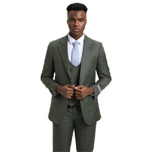 Load image into Gallery viewer, Men's Stacy Adams Sharkskin 3-Piece Suit