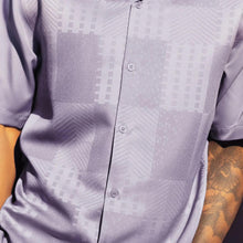 Load image into Gallery viewer, Montique Men's Summer Walking Suit Short Sleeve Lilac 2603
