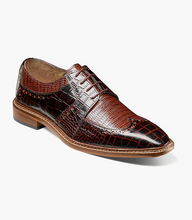 Load image into Gallery viewer, Stacy Adams Mens Gator Wingtip Oxfords Dress Shoes Brown OS25737-249
