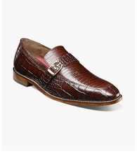 Load image into Gallery viewer, Stacy Adam Mens Croco Print Slip On Shoe Brown OS25787-200
