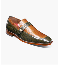 Load image into Gallery viewer, Stacy Adam Mens Olive Buckle Strap Slip On OS25787-302
