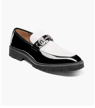 Load image into Gallery viewer, Stacy Adams Mens Black White Club Loafer OS25804-111
