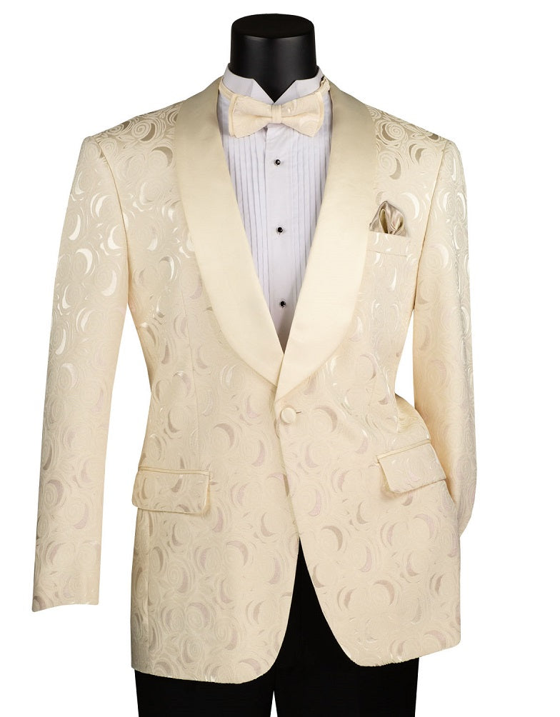 Men's Fancy Tuxedo Jacket Entertainer Blazer Light Champagne