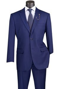 Blue Suit for Men with Flat Front Pants 2 Piece F-2C900
