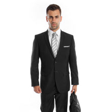 Load image into Gallery viewer, Black Slim Fit 2-PC Suits
