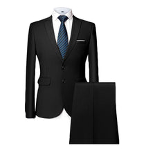 Load image into Gallery viewer, Black Slim Fit 2-PC Suits
