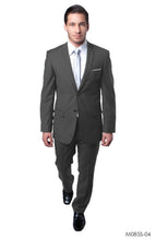 Load image into Gallery viewer, Grey Slim Fit 2-PC Suits
