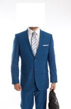 Load image into Gallery viewer, French Blue Slim Fit 2-PC Suits

