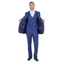 Load image into Gallery viewer, Men's Modern-Fit 3pc Pinstripe Suit, Notch Lapel
