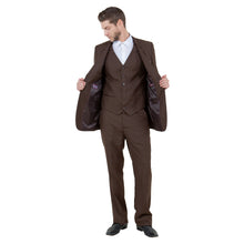 Load image into Gallery viewer, Men's Modern-Fit 3pc Pinstripe Suit, Notch Lapel
