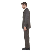 Load image into Gallery viewer, Brown Solid Shiny Sharkskin 3-PC Regular Modern Fit Suits
