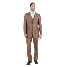 Load image into Gallery viewer, Men's Modern-Fit 3pc Sharkskin Suit Set
