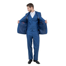 Load image into Gallery viewer, Men's Modern-Fit 3pc Sharkskin Suit Set
