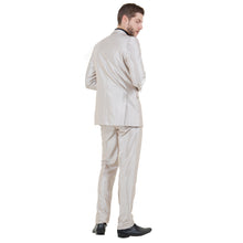 Load image into Gallery viewer, Champagne Men's Sharskin Slim-Fit 3-Piece Suit
