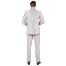 Load image into Gallery viewer, Champagne Men's Sharskin Slim-Fit 3-Piece Suit
