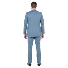 Load image into Gallery viewer, Smoke Blue Men&#39;s 2pc Sharkskin Suit Slim-Fit

