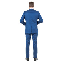 Load image into Gallery viewer, Blue Men's 2pc Sharkskin Suit Slim-Fit
