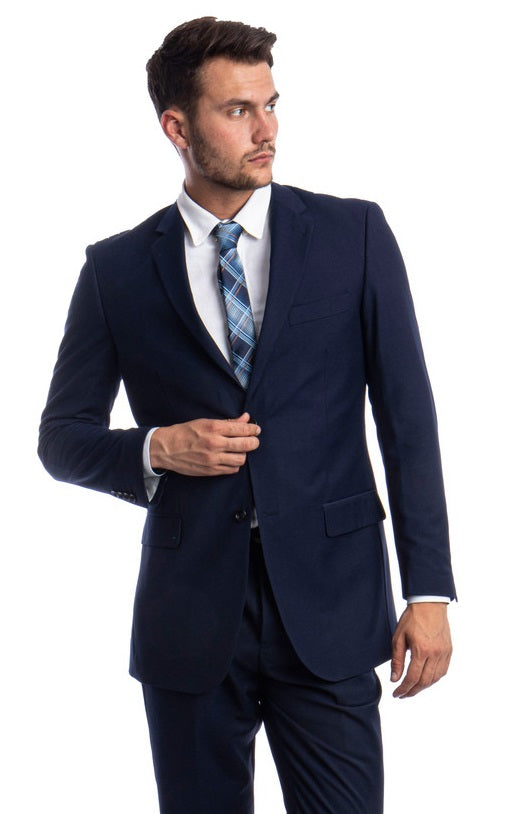 Men's Office Suit Regular Fit navy Blue 2 Piece M202