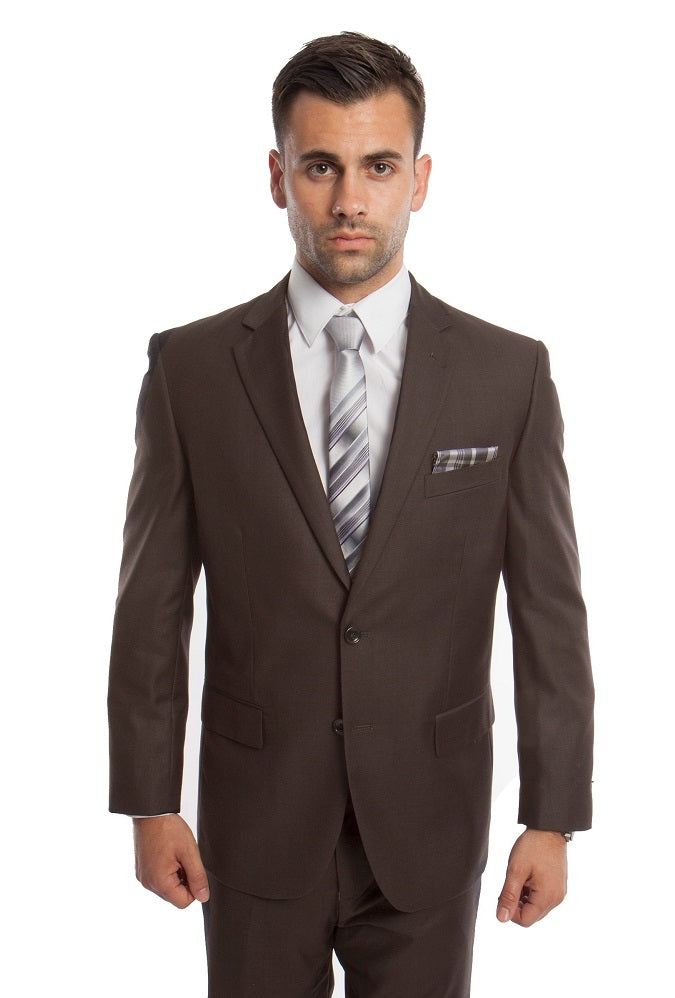 Men's Office Suit Regular Fit Taupe 2 Piece M202