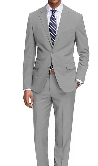 Men's Business Suit Regular Fit Light Gray 2 Piece M202