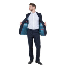 Load image into Gallery viewer, Navy Solid 2-PC Slim Fit Performance Stretch Suits

