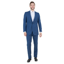 Load image into Gallery viewer, Blue Solid 2-PC Slim Fit Performance Stretch Suits

