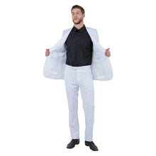 Load image into Gallery viewer, White Solid 2-PC Slim Fit Performance Stretch Suits
