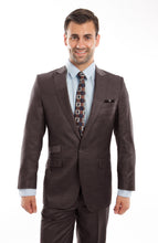 Load image into Gallery viewer, Brown 2-PC Slim Fit Performance Stretch Suits
