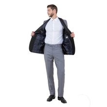 Load image into Gallery viewer, Gray / Black Solid with Black Shawl Collar Trim 2-PC Slim Fit Suits
