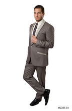 Load image into Gallery viewer, Beige Solid 2-PC Slim Fit Performence Stretch Suits
