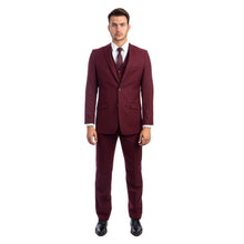 Load image into Gallery viewer, Men's 3pc Solid Suit, Notch Lapel

