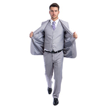 Load image into Gallery viewer, Men's 3pc Solid Suit, Notch Lapel
