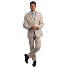 Load image into Gallery viewer, Men's 3pc Solid Suit, Notch Lapel
