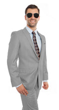 Load image into Gallery viewer, Melange Gray 2-PC Slim Fit Stretch Suits
