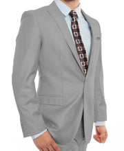 Load image into Gallery viewer, Melange Gray 2-PC Slim Fit Stretch Suits

