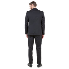 Load image into Gallery viewer, Black Men's Ultra Slim-Fit 3pc Suit w/ Expandable Waistband
