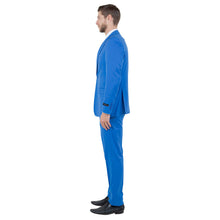 Load image into Gallery viewer, Blue Men's Ultra Slim-Fit 3pc Suit w/ Expandable Waistband
