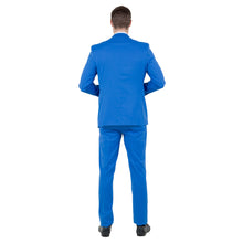 Load image into Gallery viewer, Blue Men's Ultra Slim-Fit 3pc Suit w/ Expandable Waistband
