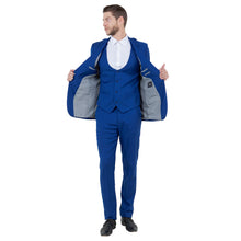 Load image into Gallery viewer, Indigo Men's Ultra Slim-Fit 3pc Suit w/ Expandable Waistband
