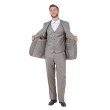 Load image into Gallery viewer, Men's Modern-Fit 3-Piece Suit Set w/ Jacket, Vest and Pants
