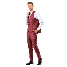 Load image into Gallery viewer, Men's Hybrid-Fit 3pc Sharkskin Suit w/ Expandable Waistband
