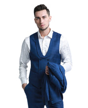 Load image into Gallery viewer, Mens Suit 3pc Plaid Peak Lapel Suit With Matching Double Breasted Vest &amp; Pants For All Ocassions
