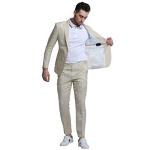 Load image into Gallery viewer, Men's Skinny Fit 2pc Linen Suit
