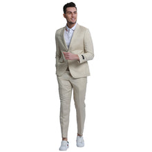 Load image into Gallery viewer, Men's Skinny Fit 2pc Linen Suit
