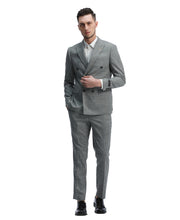 Load image into Gallery viewer, Mens Suit 2pc Double Breasted Pinstripe Peak Lapel Suit With Matching Pants For All Ocassions
