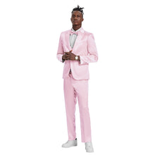 Load image into Gallery viewer, Dusty Rose Solid Shiny U-Shape Vest Mens-suit
